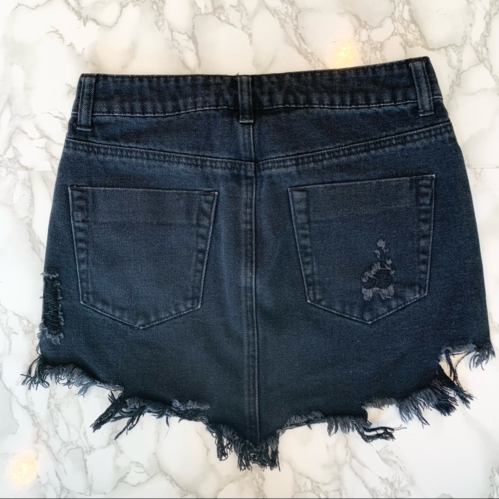 Litz Black Denim Mini Skirt - Picture 7 of 7